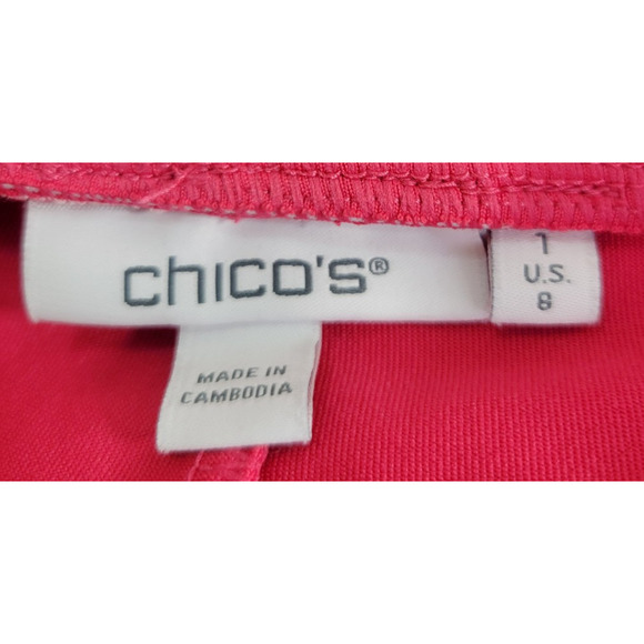 Chico's Zenergy Mini Skort Tennis Pink UPF Knit Striped Lightweight Size 1 (M) - Picture 2 of 10